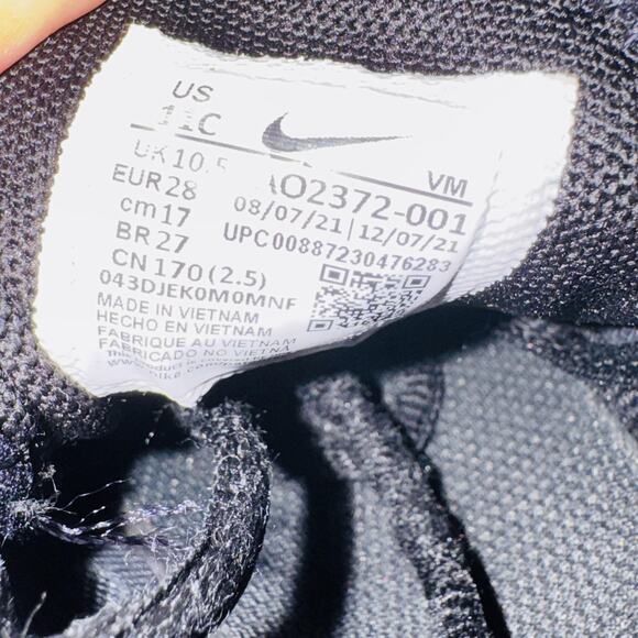 Nike Shoes Kids Boys 11c Black White Air Max 270 Mesh Running Athletic Sneakers - Picture 11 of 12